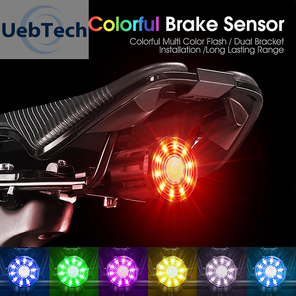 Đèn Phanh Xe Đạp Cảm Biến Ánh Sáng 6 Chế Độ An Toàn