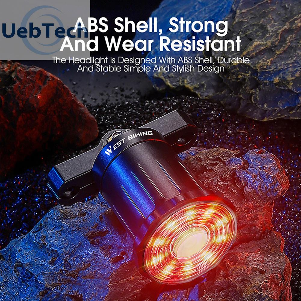 Đèn Phanh Xe Đạp Cảm Biến Ánh Sáng 6 Chế Độ An Toàn