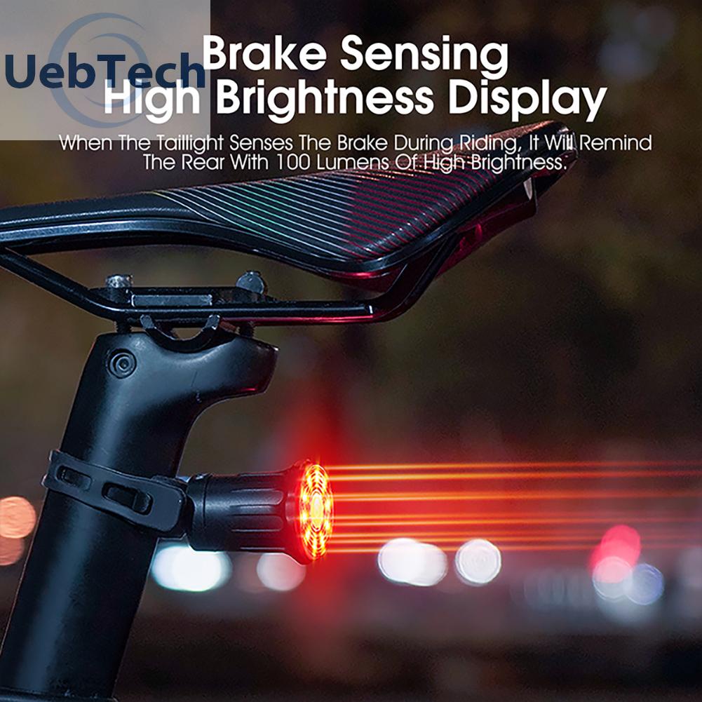 Đèn Phanh Xe Đạp Cảm Biến Ánh Sáng 6 Chế Độ An Toàn