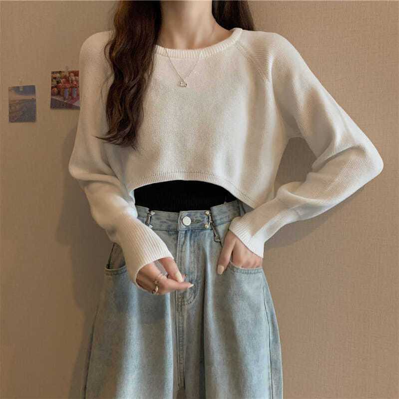 Áo sweater Tay Dài Dáng Rộng Phong Cách Hàn Quốc Thời Trang Xuân Thu Mới Cho Nữ áo len nữ NZ-MY-34