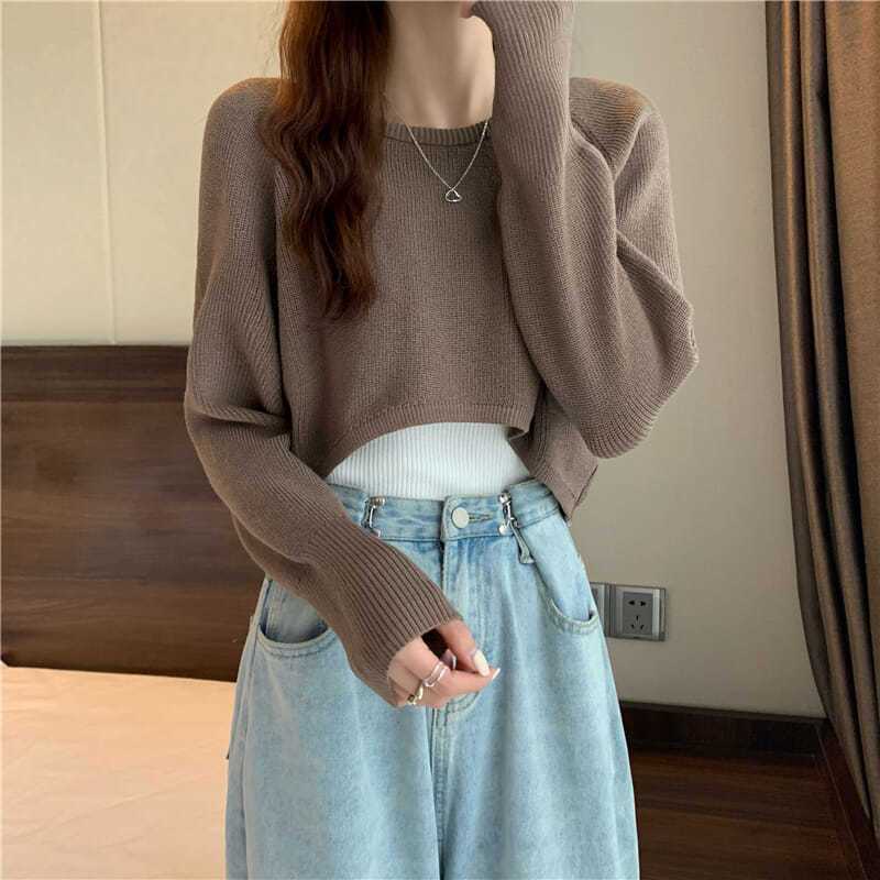 Áo sweater Tay Dài Dáng Rộng Phong Cách Hàn Quốc Thời Trang Xuân Thu Mới Cho Nữ áo len nữ NZ-MY-34