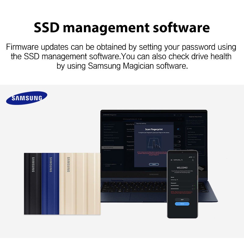 Ổ Đĩa Rời ssd t7 type-c 1tb / 2tb / 4tb  Usb3.2Gb 1t 16tb 512gb Cho samsung 2tb