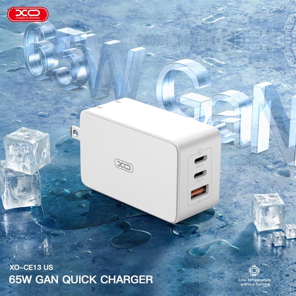 Củ Sạc Nhanh 65W Công Nghệ GaN ( 2 USB-C 65W - 1 USB-A 22.5W)