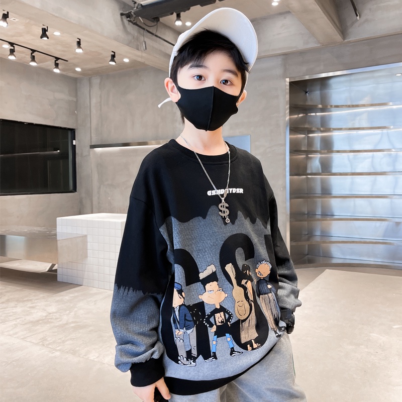 Yidanl Mới Áo Sweater Tay Dài Dáng Rộng Phong Cách Hàn Quốc Cho Bé