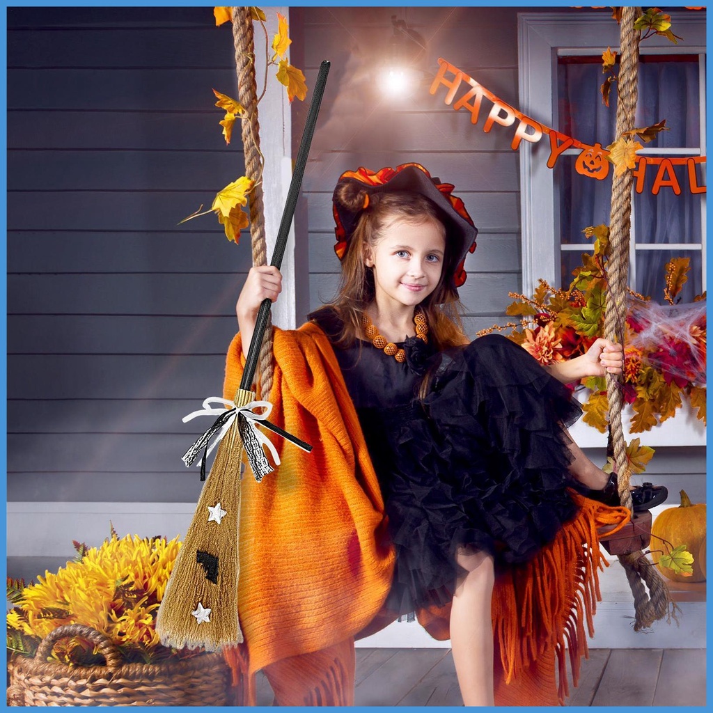Chổi Phù Thủy Hóa Trang halloween Có Tay Cầm Tháo Rời Được luvn
