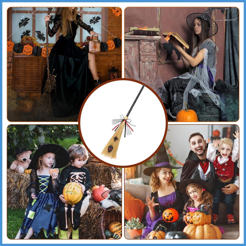 Chổi Phù Thủy Hóa Trang halloween Có Tay Cầm Tháo Rời Được luvn