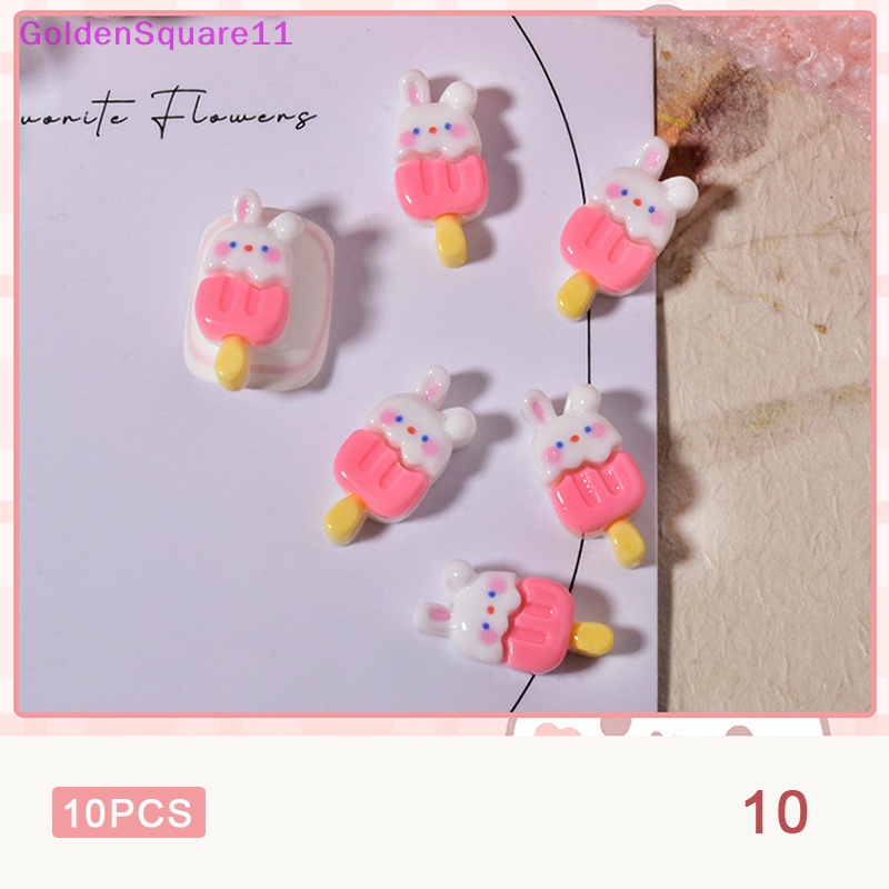 Set 10 Phụ Kiện Trang Trí Móng Tay 3d Hình Thỏ Gấu Đáng Yêu diy vn