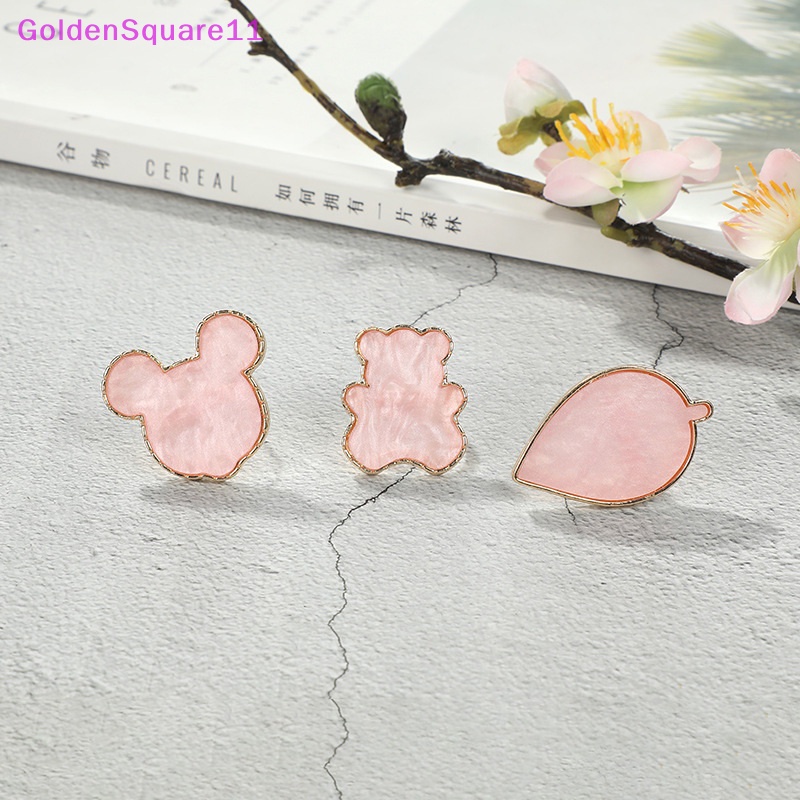 1 Nhẫn Nhựa resin Màu Vàng Kim Hình Trái Tim Thời Trang Hỗn Hợp Phụ Kiện Làm Móng Tay vn