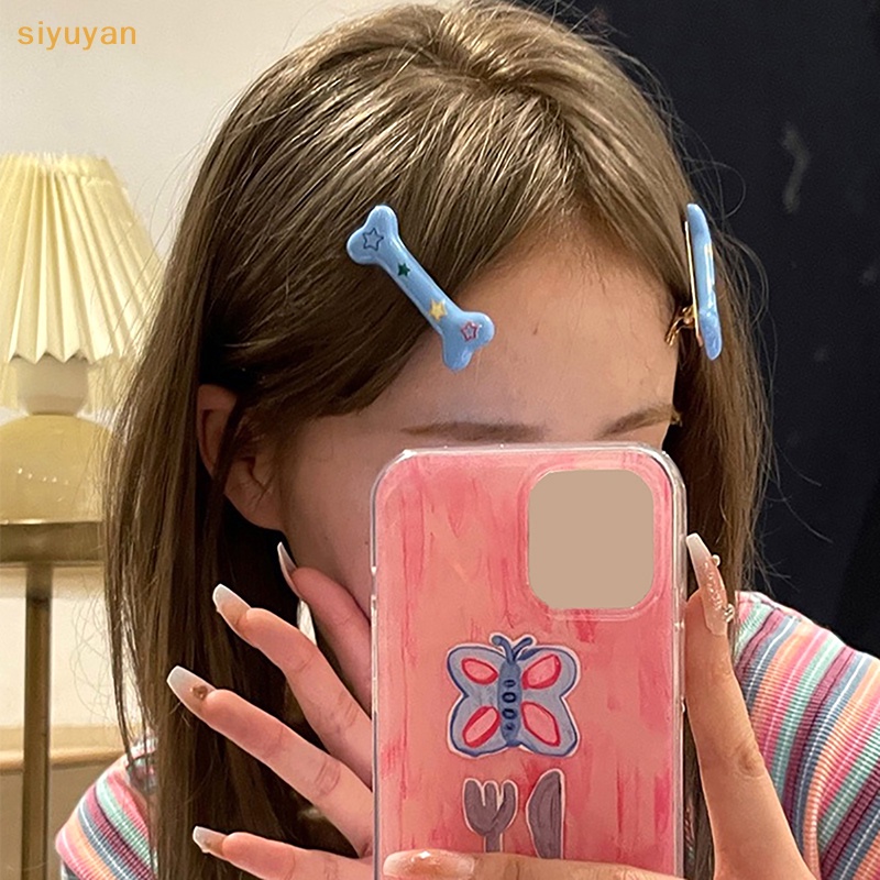 Siyuyan Set 2 Kẹp Tóc Hình Ngôi Sao / Xương Cá Sáng Tạo Dễ Thương Cho Nữ vn