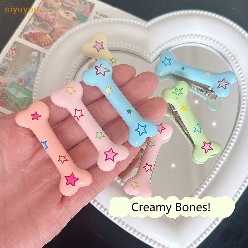 Siyuyan Set 2 Kẹp Tóc Hình Ngôi Sao / Xương Cá Sáng Tạo Dễ Thương Cho Nữ vn