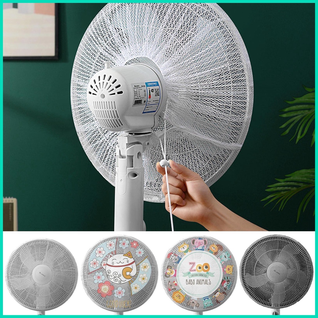 Lưới Bọc Quạt Chống Bụi Bảo Vệ Họa Tiết Hoạt Hình Cho Bé