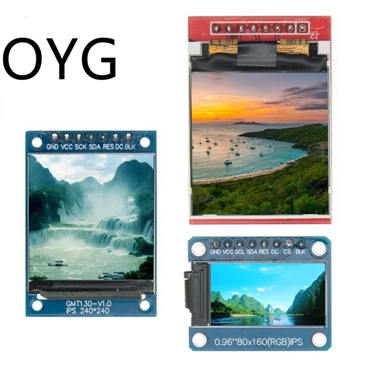 Mô Đun Màn Hình TFT 0.96 / 1.3 / 1.44 / 1.77 / 1.8 / 2.4 / 2.8 inch IPS 7P SPI HD 65K TFT ST7735 Drive IC 80 * 160 Cho Arduino