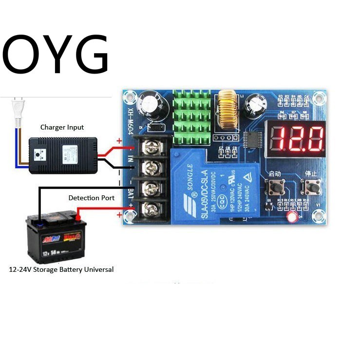 Bảng Mạch Điều Khiển Sạc Pin 12v 24v 48v xh-m604 6-60v