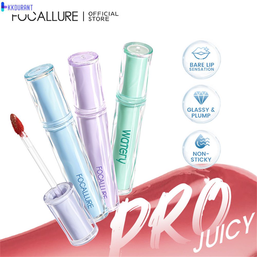 FOCALLURE Jelly Watery Lip Tint Bóng Đầy đặn Sắc Tố Cao Son Bóng Lâu Trôi Nhẹ Không Bết Dính KKDURANT
