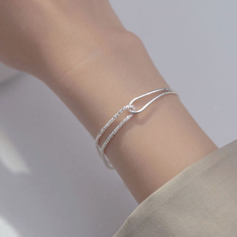 Thời Trang Vòng Tay Hợp Kim Mạ Đồng Đính Hạt Đá Sang Trọng