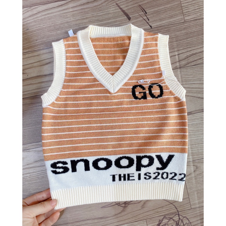 Áo Gile len bé trai chất len đang dày chắc tay không ngứa dặm