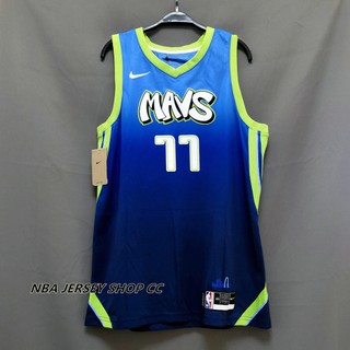 2019-20 Nam NBA Dallas Mavericks chính hãng mới #77 Áo đấu phiên bản thành phố Luka Doncic ép nhiệt