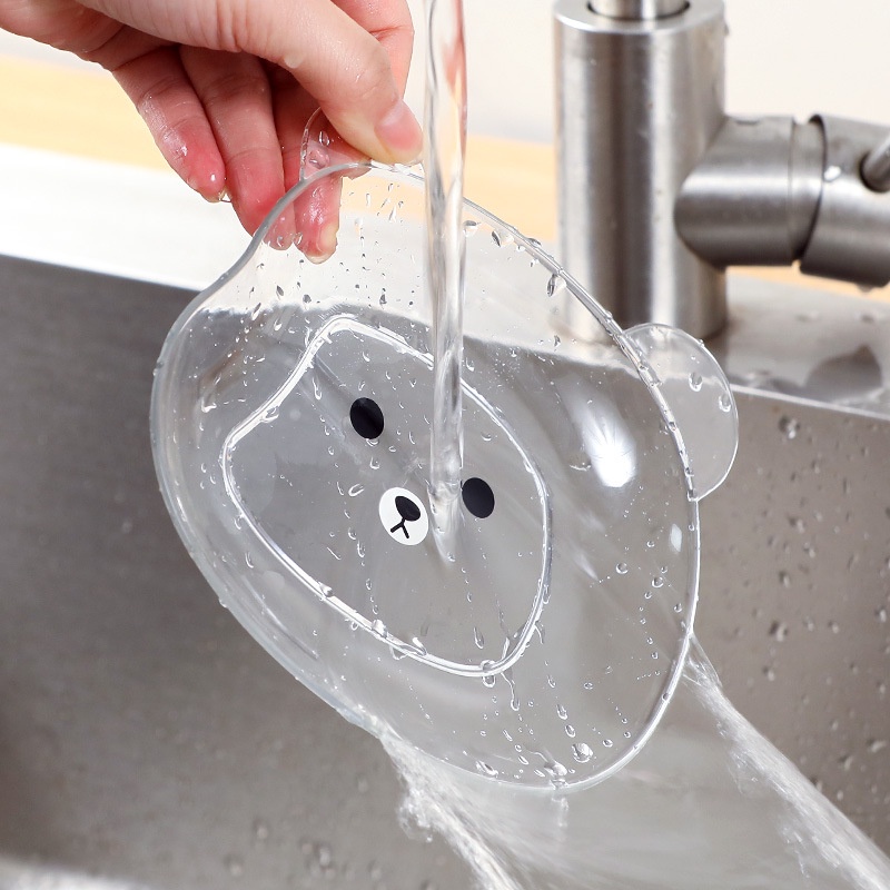 Đĩa Đựng Trái Cây / snack Trong Suốt Hình Xương Gấu