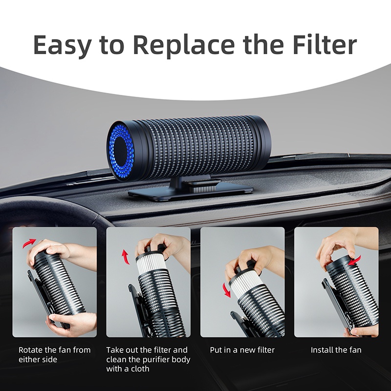 Thông Minh Máy Lọc Không Khí Khử Mùi Xe Hơi Ba Lớp ion Âm