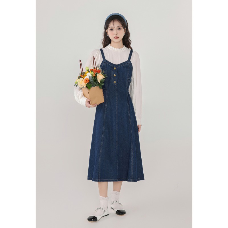 Đầm Yếm denim Thời Trang Dành Cho Nữ