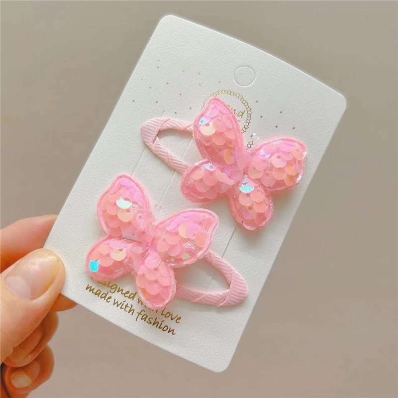 Set 2 Kẹp Tóc Nơ Dễ Thương Cho Bé Gái