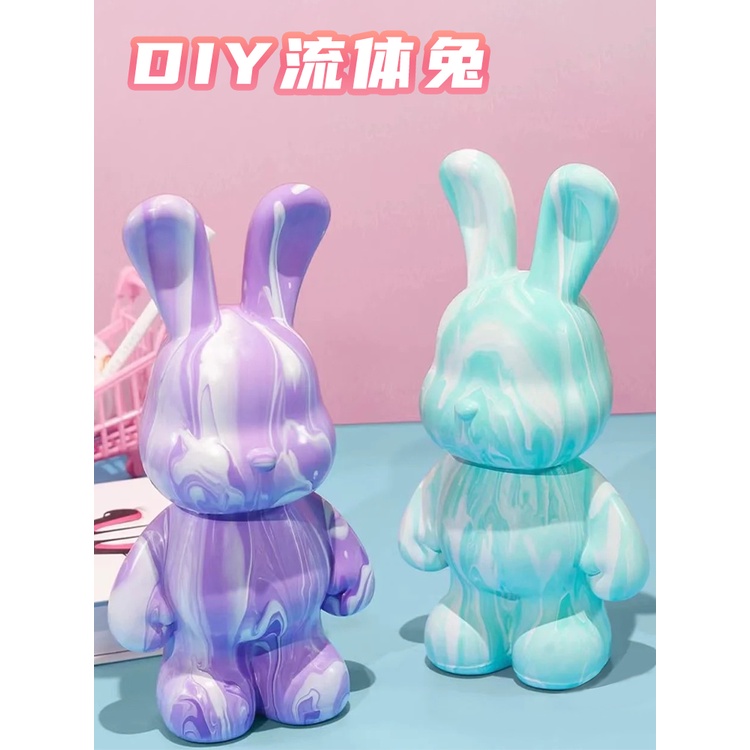 Ống Heo Tiết Kiệm Chất Lỏng Tự Làm Hình Gấu / Thỏ graffiti Trang Trí Phòng Khách / Tv