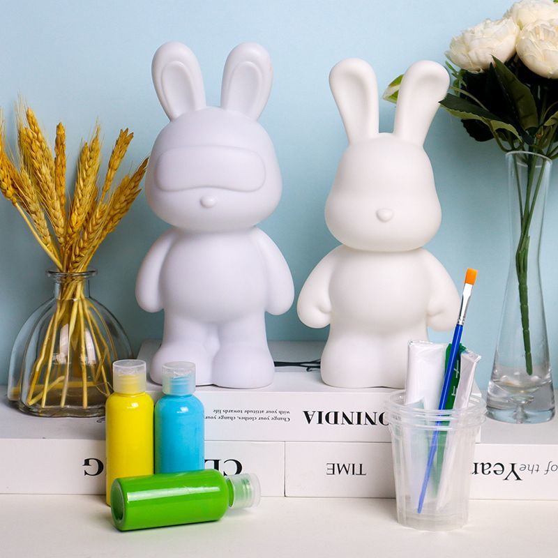 Ống Heo Tiết Kiệm Chất Lỏng Tự Làm Hình Gấu / Thỏ graffiti Trang Trí Phòng Khách / Tv