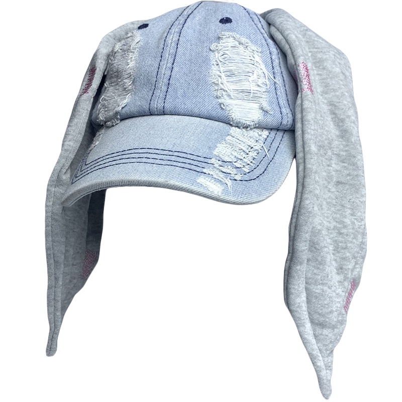 Dễ Thương Mũ Cao Bồi Đính Tai Thỏ Dài Giải Tỏa Căng Thẳng Phong Cách Cao Bồi