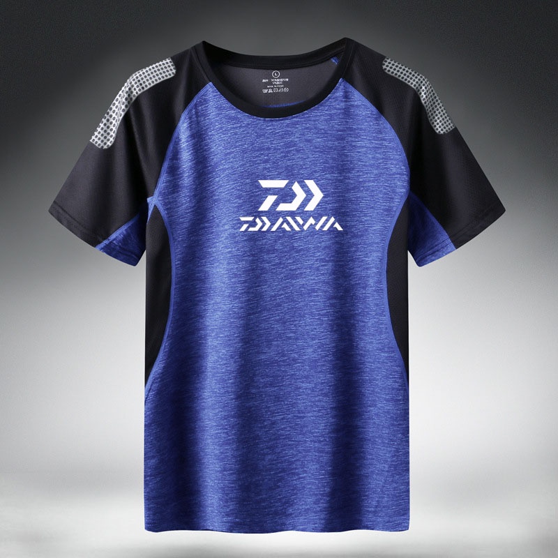 Daiwa Áo Thun cotton Tay Ngắn Thoáng Khí Nhanh Khô Thời Trang Đi Câu Cá Mùa Hè Cho Nam
