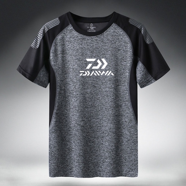 Daiwa Áo Thun cotton Tay Ngắn Thoáng Khí Nhanh Khô Thời Trang Đi Câu Cá Mùa Hè Cho Nam