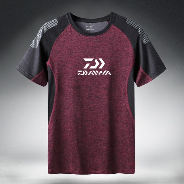 Daiwa Áo Thun cotton Tay Ngắn Thoáng Khí Nhanh Khô Thời Trang Đi Câu Cá Mùa Hè Cho Nam