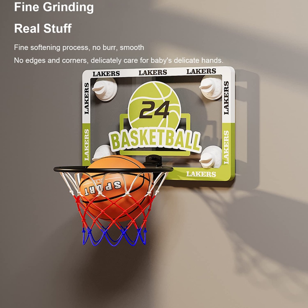 Bảng Chơi Bóng Rổ Treo Tường Không Cần Khoan Basketball Hoop NBA Size Lớn 52x36cm