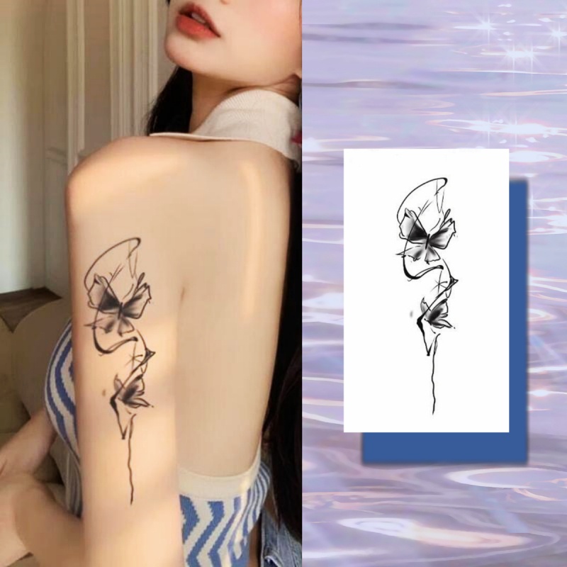 Đen Hình Xăm Dán Tạm Thời Chống Thấm Nước Bền Màu Đến 7 Ngày