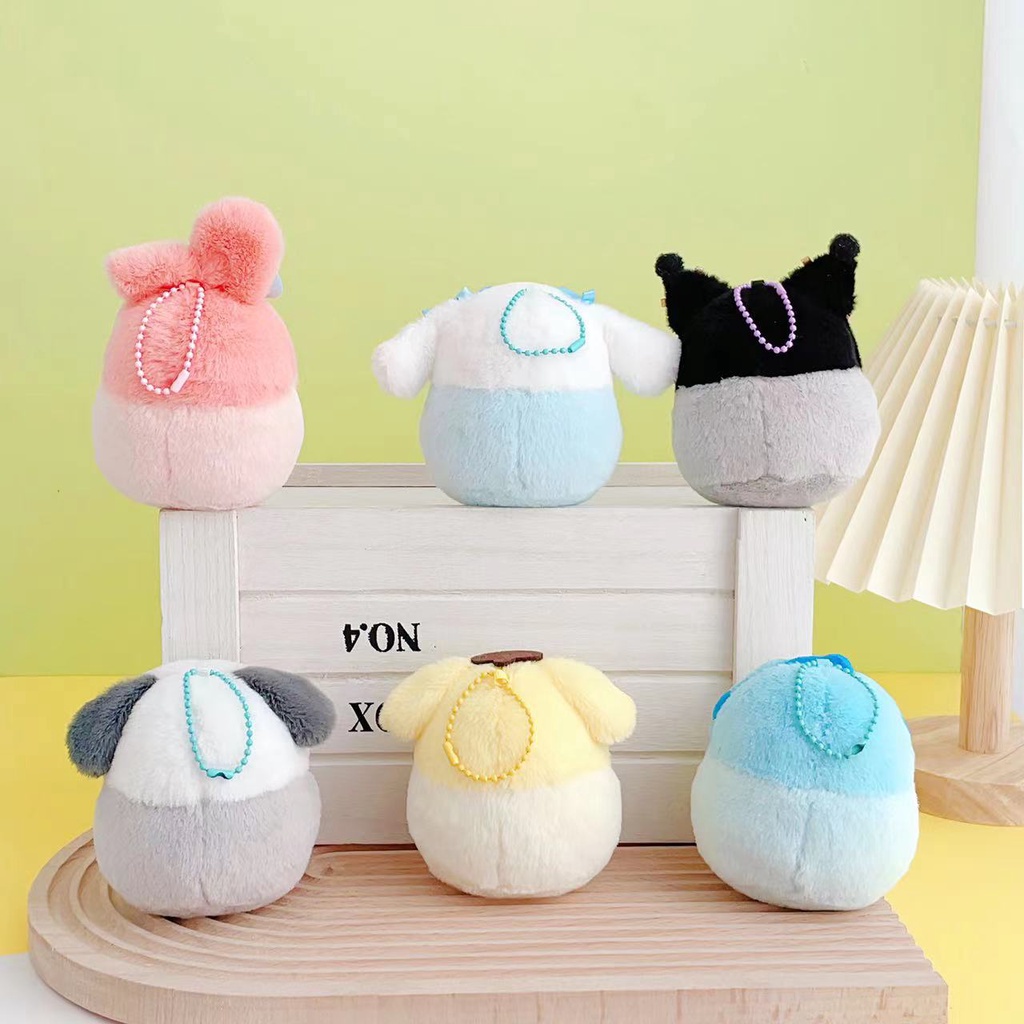 Kawaii sanrio Móc Khóa Nhồi Bông Hình Chim Cánh Cụt Mặc Quần Áo Dễ Thương Làm Quà Sinh Nhật