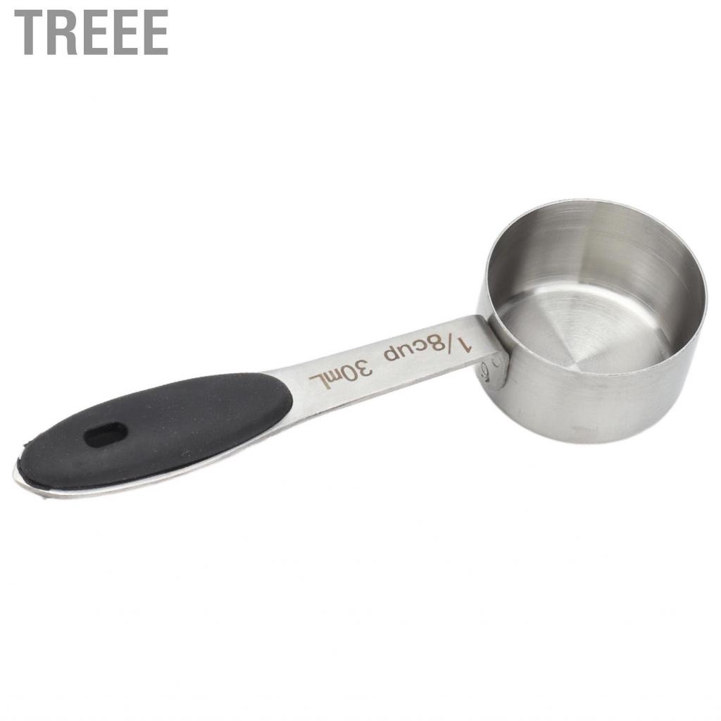 Treee 30ml Coffee Measuring Scoop 1/8 Cup Stainless Steel Tablespoon Large  GD
