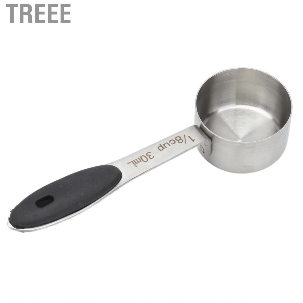 Treee 30ml Coffee Measuring Scoop 1/8 Cup Stainless Steel Tablespoon Large  GD
