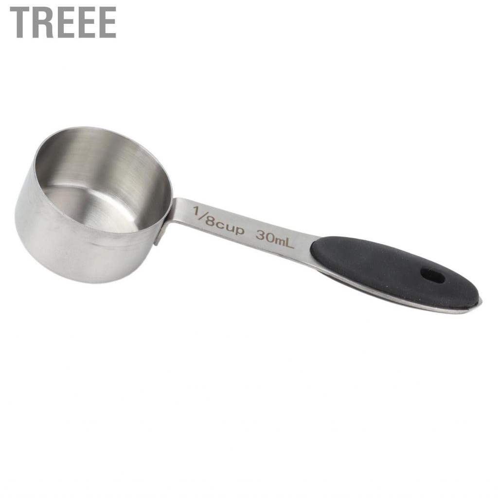 Treee 30ml Coffee Measuring Scoop 1/8 Cup Stainless Steel Tablespoon Large  GD
