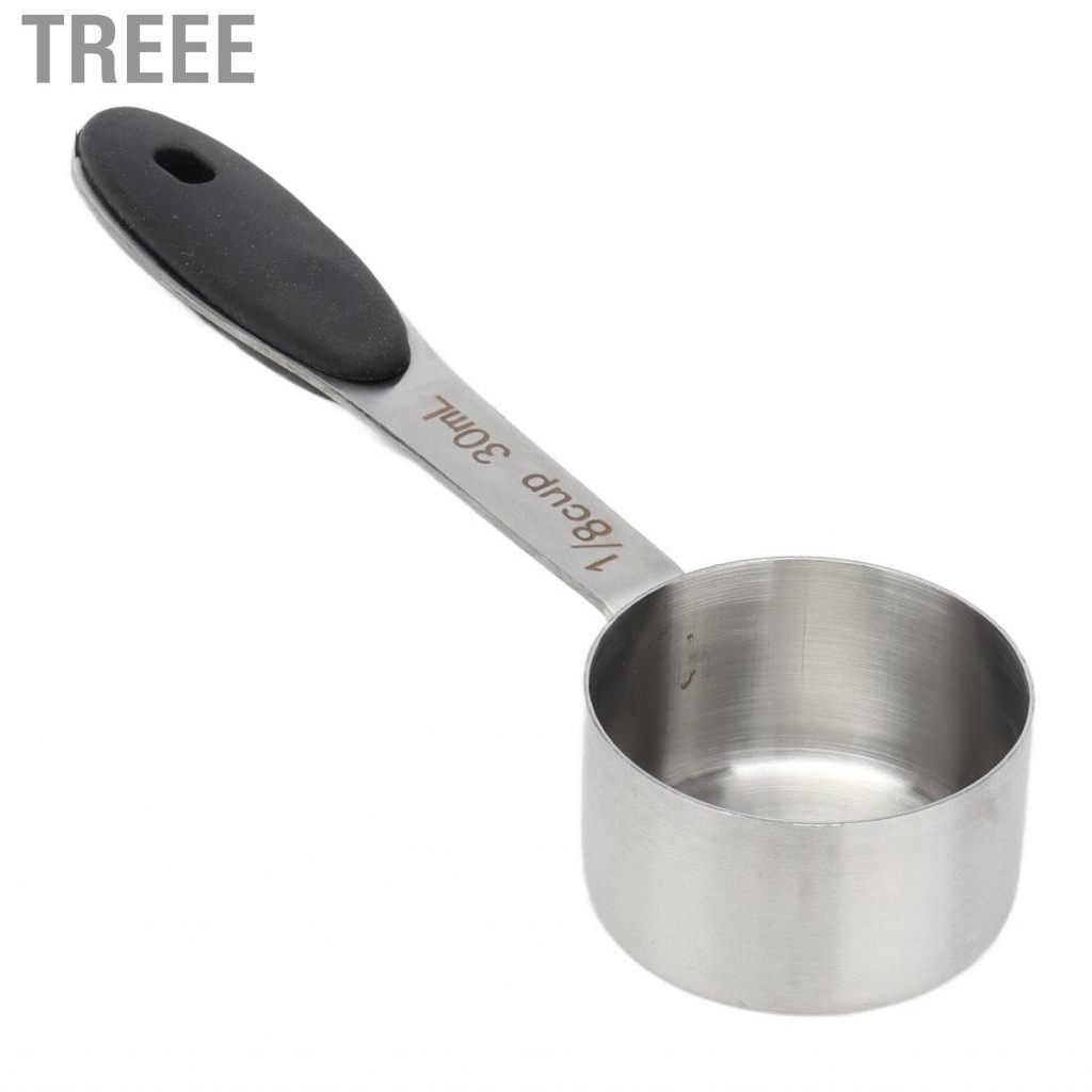 Treee 30ml Coffee Measuring Scoop 1/8 Cup Stainless Steel Tablespoon Large  GD