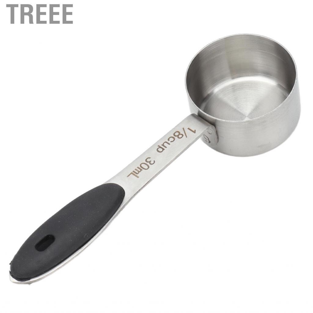 Treee 30ml Coffee Measuring Scoop 1/8 Cup Stainless Steel Tablespoon Large  GD