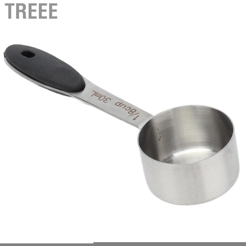 Treee 30ml Coffee Measuring Scoop 1/8 Cup Stainless Steel Tablespoon Large  GD