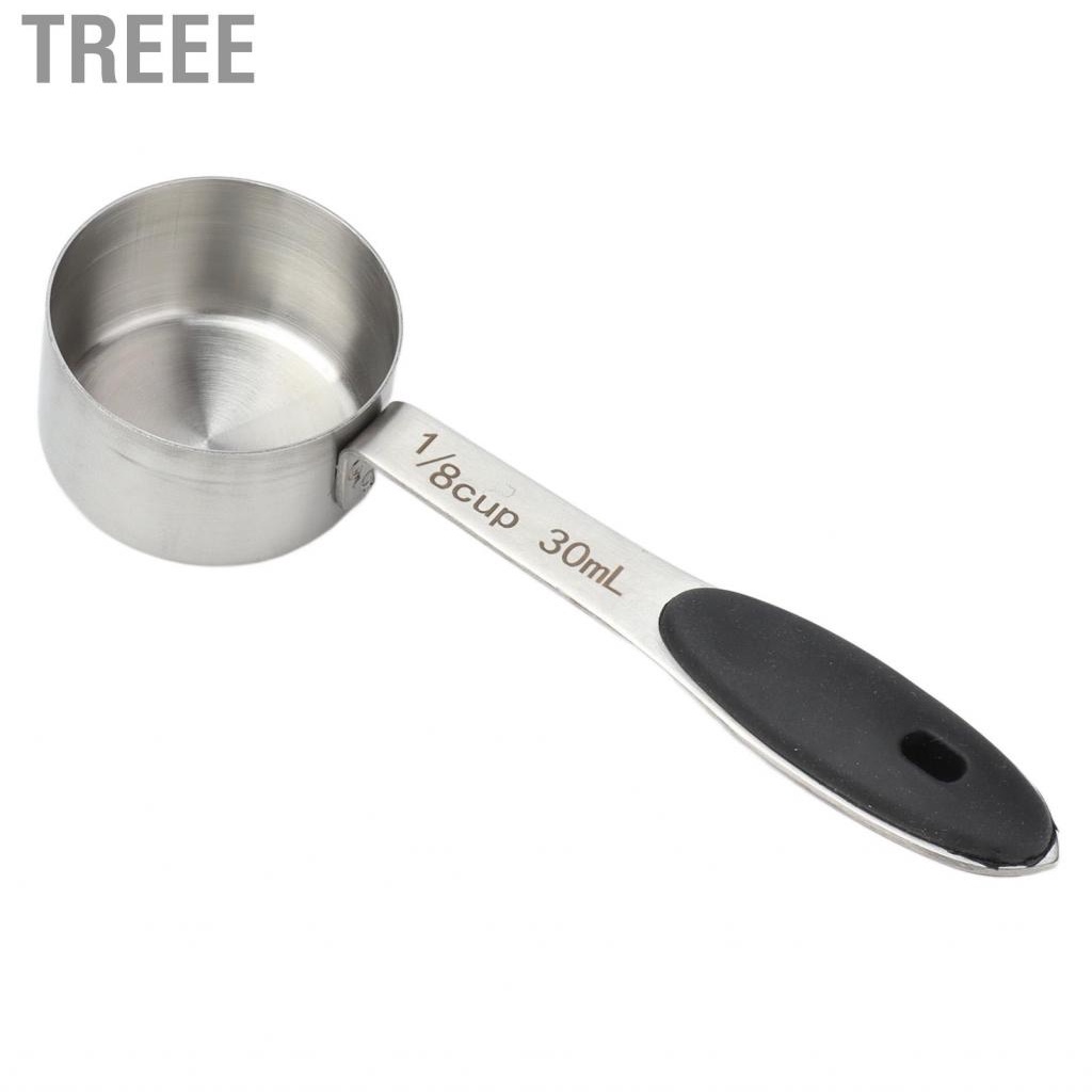 Treee 30ml Coffee Measuring Scoop 1/8 Cup Stainless Steel Tablespoon Large  GD