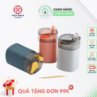 [HCM] Hộp đựng tăm có nút nhấn lấy tăm tự động - Lọ Đựng Tăm - Hũ Đựng Tăm Xỉa Răng Tự động