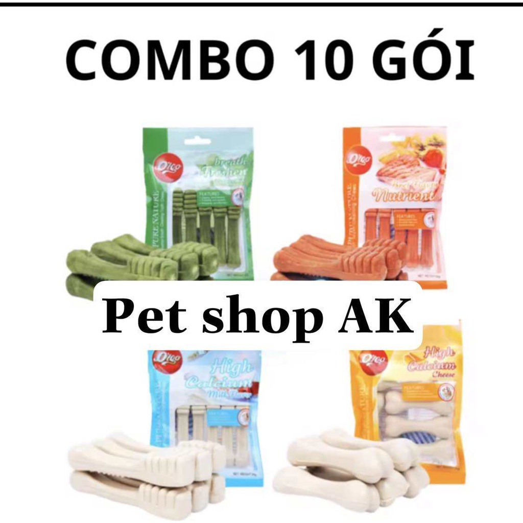 COMBO 5 & 10 GÓI XƯƠNG GẶM ORGO CHO CHÓ