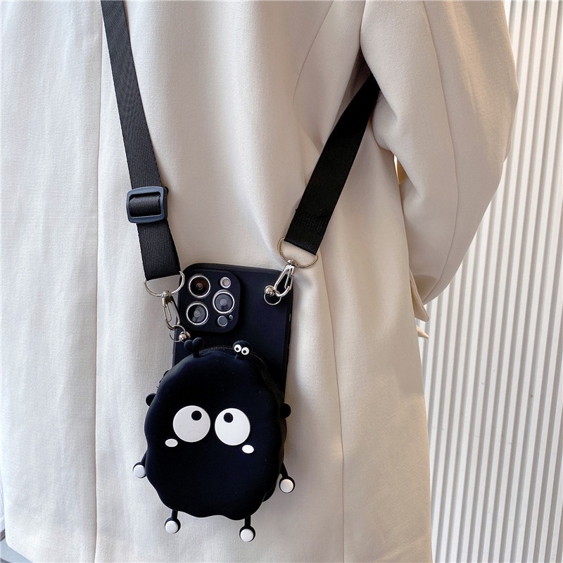 Ví Ốp Điện Thoại silicon Có Dây Kéo Cho iphone 14 13 pro max 5 5s 5se 6 6s 7 8 plus xs max xr 11 12 mini