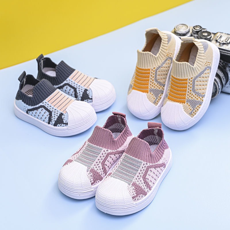 C_FOOT Giày Lười Cho Bé Trai Bé Gái - Giày Bún Cổ Chun Vải CanVas Thoáng Khí