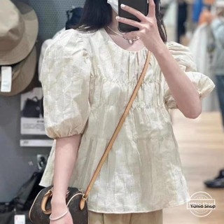 Plus Áo Thun Dáng Rộng Cổ Tròn Xếp Ly Kiểu Pháp Thời Trang Mùa Hè Cho Nữ