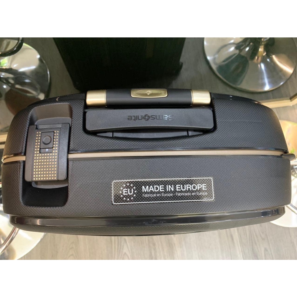 Vali Samsonite S Cure DLX màu Black/Gold - Bản giới hạn - Cao cấp -  Made in EU - HANGDUC88