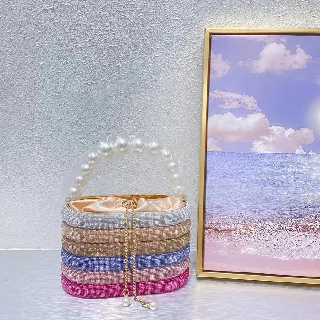 Ví Cầm Tay Đính Đá Lấp Lánh Thời Trang Cho Nữ