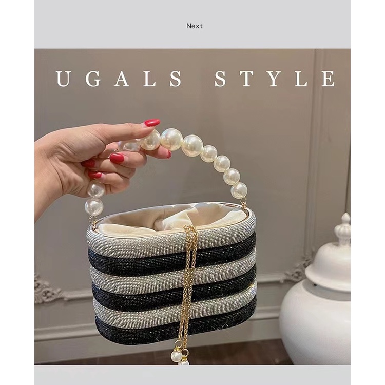 Ví Cầm Tay Đính Đá Lấp Lánh Thời Trang Cho Nữ