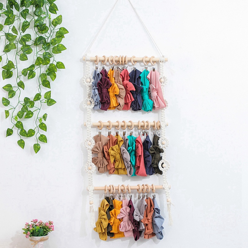 Giá Đỡ Nơ Cài Tóc Treo Tường Trang Trí Dành Cho Bé Gái